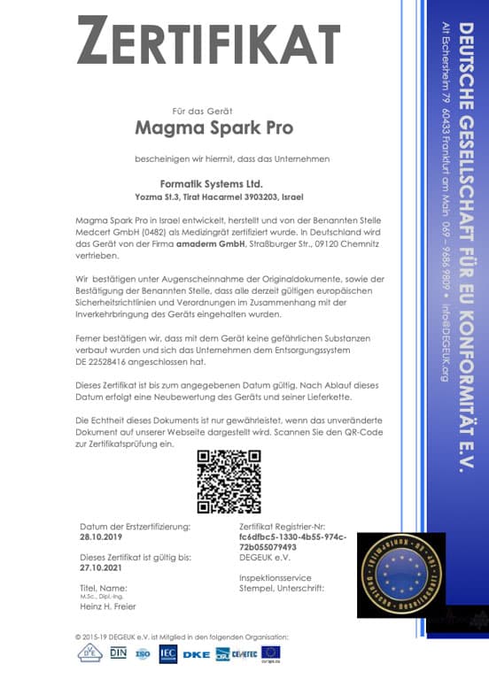 Zertifikat Spark