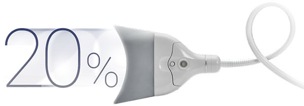 20 % Stärkere Saugkraft 20 % Stärkere Saugkraft